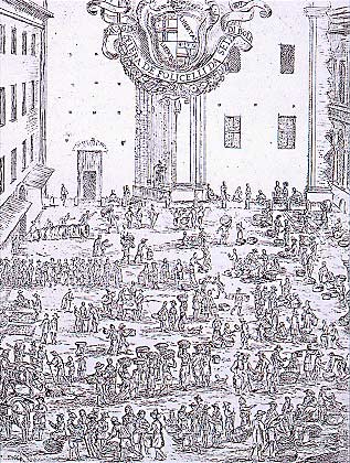 Giuseppe Maria Mitelli 'Pavaglione di Bologna, Fiera della seta', 1664